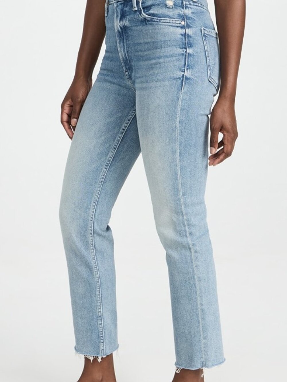 MOTHER High Waisted Rider Ankle Fray in Fish Out Of Water - Size 29
